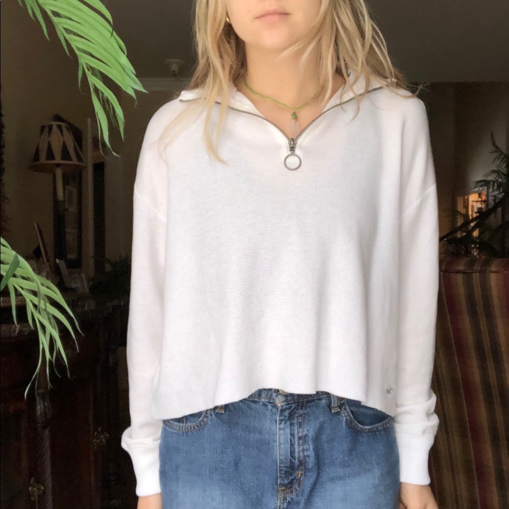 Hollister Quarter Zip Boyfriend Sweater